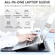 13 Inch Pu Leather Laptop Sleeve With Stand | https://www.bestnamebadges.com