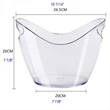 4L Clear Plastic Ice Bucket | https://www.bestnamebadges.com