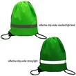 Reflective Stripe Drawstring Backpack | https://www.bestnamebadges.com