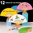 Foladble Paper Bamboo Fan | https://www.bestnamebadges.com