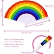 Folding Rainbow Hand Held Fan | https://www.bestnamebadges.com
