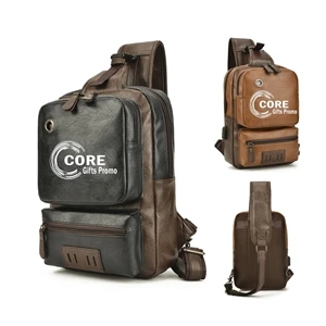 Pu Large Capacity Crossbody Backpack