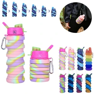 17 Oz Collapsible Silicone Water Bottle