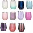 12 Oz Rainbow Insulated Wine Tumbler With Lid | https://www.bestnamebadges.com