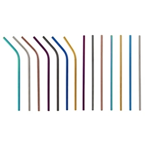 8.5" Reusable Stainless Steel Metal Straws