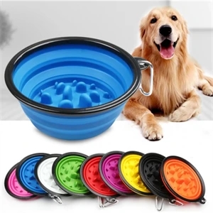 Collapsible Slow Feeder Dog Bowl