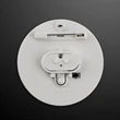 Frosted blinking circle clips | https://www.bestnamebadges.com