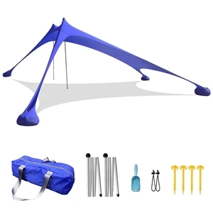 Windproof Sun Protection Canopy With Carry Bag