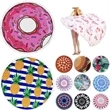 Custom Pattern Microfiber Round Beach Towel | https://www.bestnamebadges.com