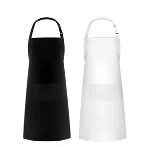 Adjustable Bib Apron Waterdrop Resistant With 2 Pockets