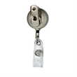 24" Cord Matte Solid Metal Retractable Badge Reel | https://www.bestnamebadges.com