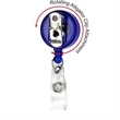30" Cord Retractable Badge Reel with Rotating Alligator Clip | https://www.bestnamebadges.com