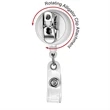 30" Cord Retractable Badge Reel with Rotating Alligator Clip | https://www.bestnamebadges.com