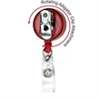 30" Cord Retractable Badge Reel with Rotating Alligator Clip | https://www.bestnamebadges.com