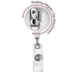 30" Cord Retractable Badge Reel with Rotating Alligator Clip | https://www.bestnamebadges.com