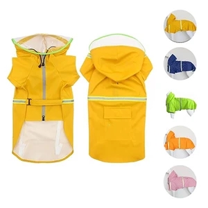 Raincoats For Large Dogs With Reflective Strip Rain