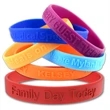 Custom Embossed Silicone Wristbands | https://www.bestnamebadges.com