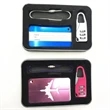 Coded Lock With Aluminium Luggage Tag Gift Box Set | https://www.bestnamebadges.com