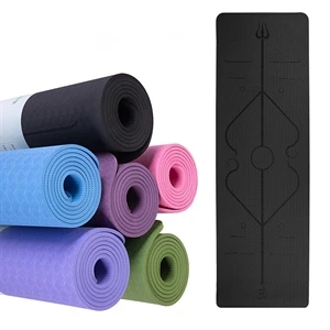 Tpe Yoga Mat With Body Line
