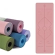 Tpe Yoga Mat With Two-Color Body Line | https://www.bestnamebadges.com