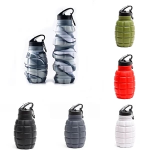 Collapsible Leakproof Grenade Silicone 18Oz Water Bottle