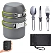 5 Pcs Camping Cookware Mess Kit With Lightweight Pot | https://www.bestnamebadges.com