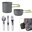 5 Pcs Camping Cookware Mess Kit With Lightweight Pot | https://www.bestnamebadges.com