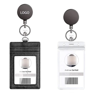 Heavy Duty Metal Retractable Badge Holder Pu | https://www.bestnamebadges.com