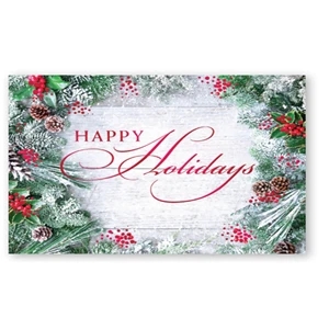 Frosted Green Holiday Card