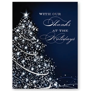 Starry Blue Holiday Card