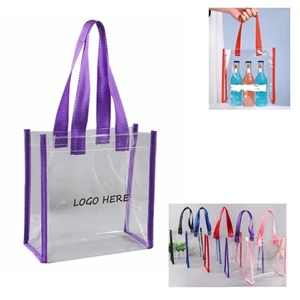 Clear Vinyl Stadium Compliant Tote Bag | https://www.bestnamebadges.com