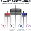 16Oz Double Wall Skinny Acrylic Tumblers With Lid And Straw | https://www.bestnamebadges.com