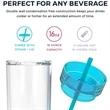 16Oz Double Wall Skinny Acrylic Tumblers With Lid And Straw | https://www.bestnamebadges.com