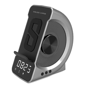 Fast Wireless Charging Alarm Clock With Bluetooth Speaker