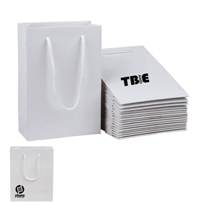 White Paper Shopping Bags With Cotton Handle