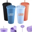 16 Oz Creative Plastic Straw Cup | https://www.bestnamebadges.com