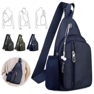 Sling Backpack Crossbody Bag With Earphone Hole