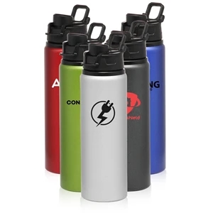 25 oz. Aluminum Water Bottle with Snap Lid | https://www.bestnamebadges.com