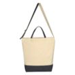 Budget Custom Denim Kissed Cotton Canvas Tote Bag | https://www.bestnamebadges.com