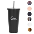 Stainless Steel Straw Thermos Cup | https://www.bestnamebadges.com