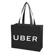 Custom Non Woven Shopper Tote Bag With Hook & Loop Closure | https://www.bestnamebadges.com