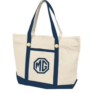 Budget Custom Large Cotton Canvas Sailing Tote Bag | https://www.bestnamebadges.com