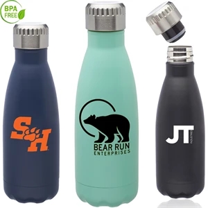 14 oz. BPA Free Vacuum Insulated Cola Shaped Water Bottle | https://www.bestnamebadges.com