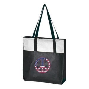 Budget Custom Non Woven Zippered Tote Bag | https://www.bestnamebadges.com