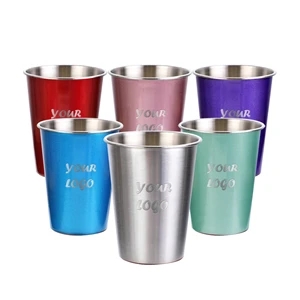 12oz Single Wall Stainless Steel Beer Cup 