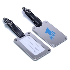 Rectangular Stainless Steel Aircraft Luggage Tag