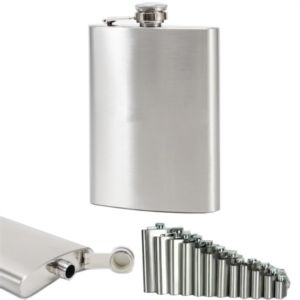 6 Oz Stainless Steel Silver Flagon