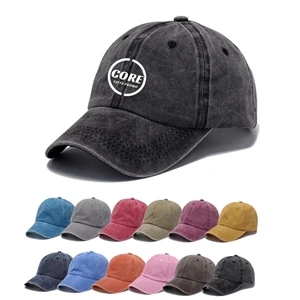 Washed Plain Baseball Cap
