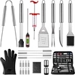 25Pcs Enlarged Handle Stainless Steel Grill Tools Set | https://www.bestnamebadges.com