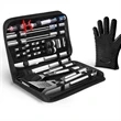 25Pcs Enlarged Handle Stainless Steel Grill Tools Set | https://www.bestnamebadges.com